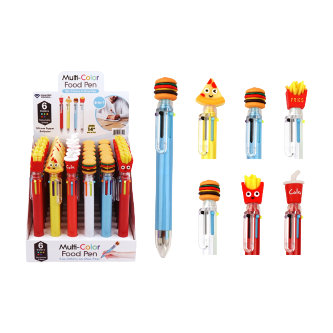 PEN RETRCTBLE JUNK FOOD MLTCOLOR