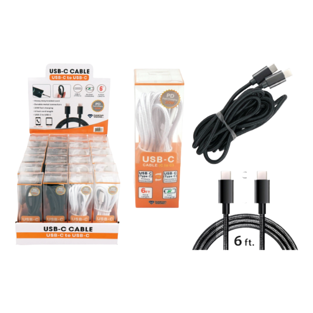 CABLE USB 6' C-C