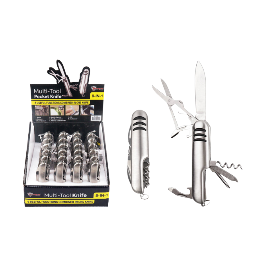 POCKET KNIFE 8 IN 1 MULTI TOOL