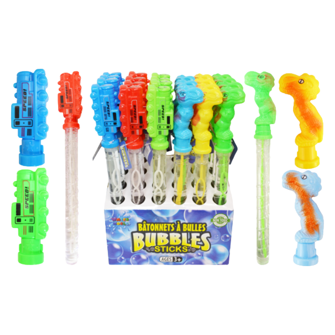 BUBBLE STICK TRAINS/DINOS