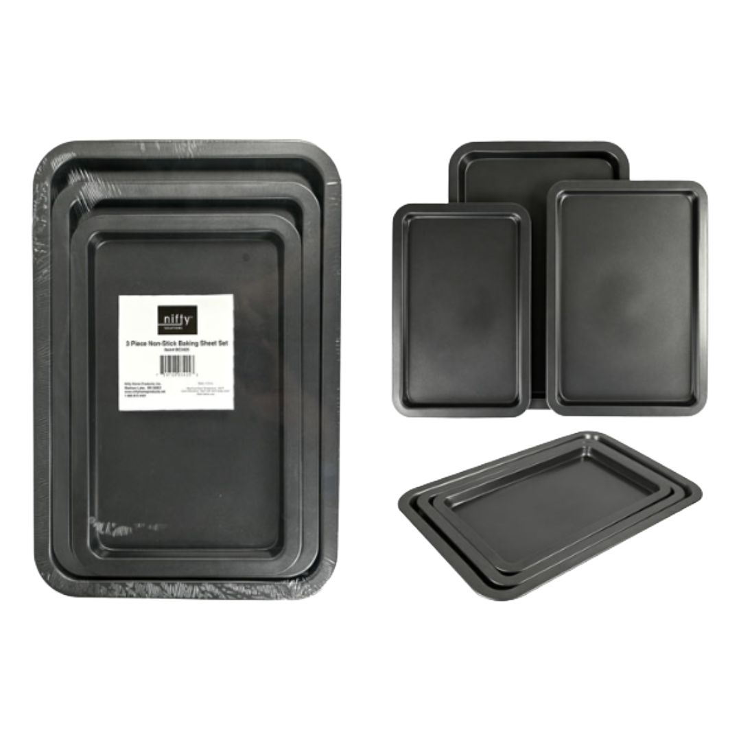 BAKING SHEET SET 3PK NON STICK