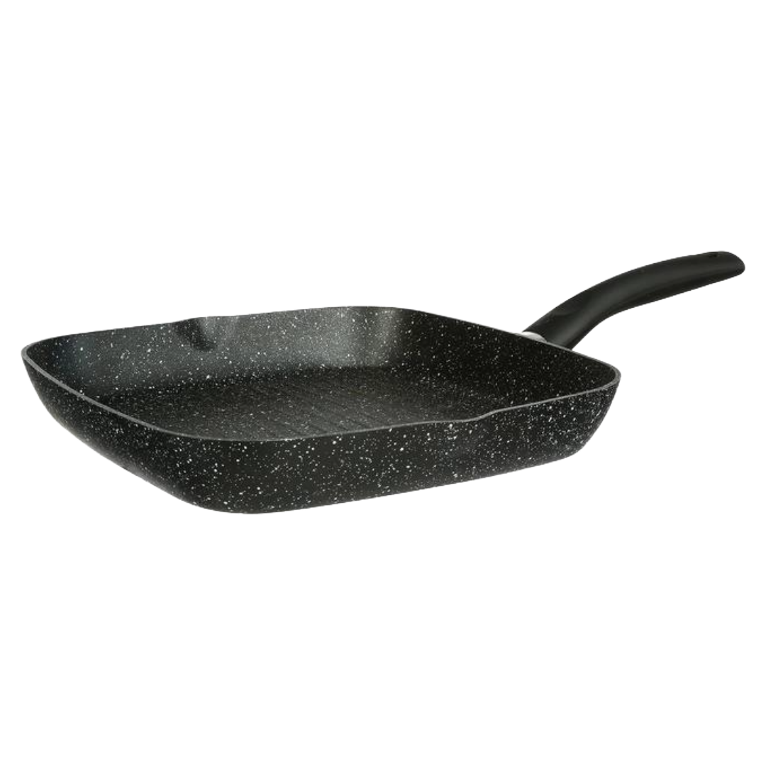 GRILL PAN 28CM ALUMINUM BLK