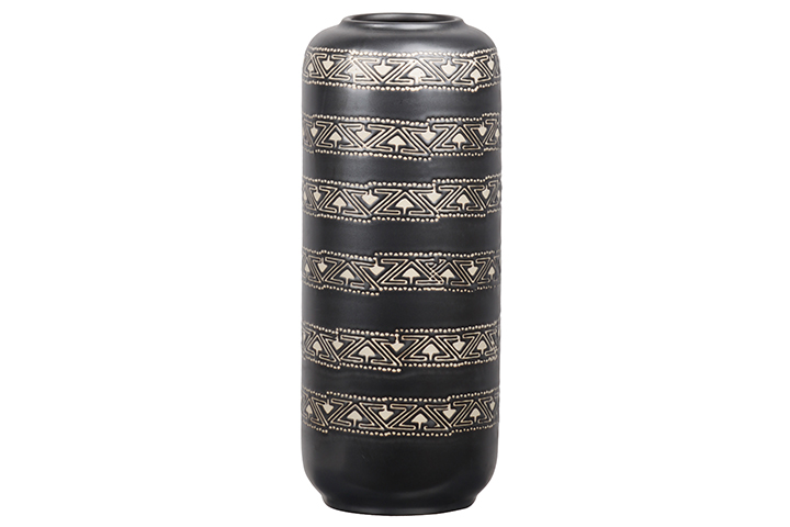 Ceramic Round Vase Charcoal