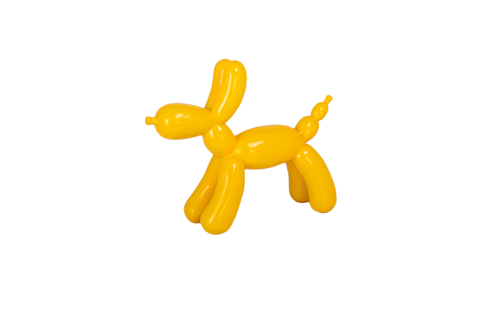 Resin Dog Figurine Yellow