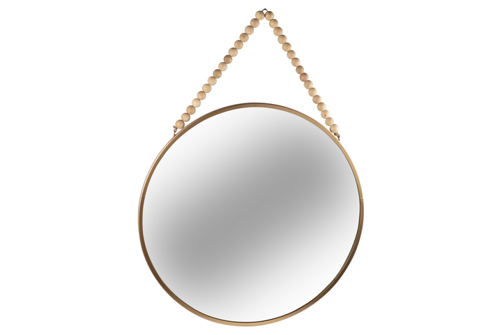 Metal Round Wall Mirror Gold