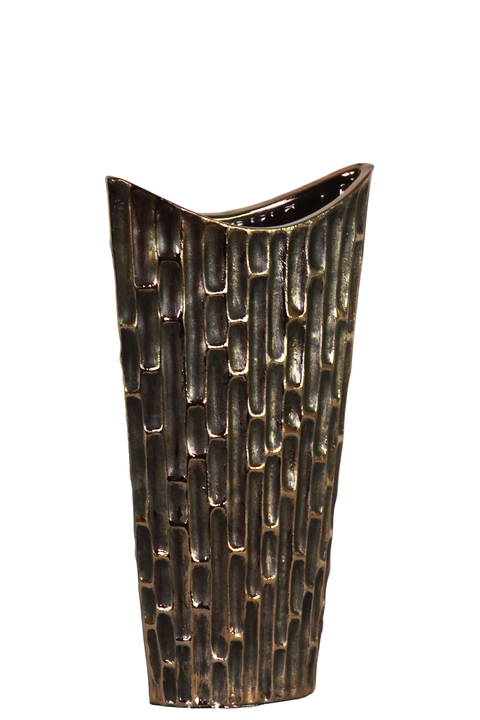 Ceramic Oval Vase Black