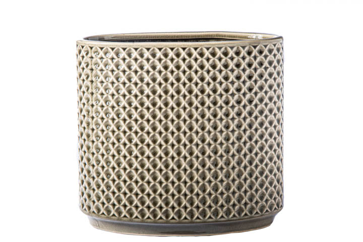 Ceramic Oval Pot Brown