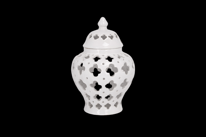 Ceramic Urn Vase White