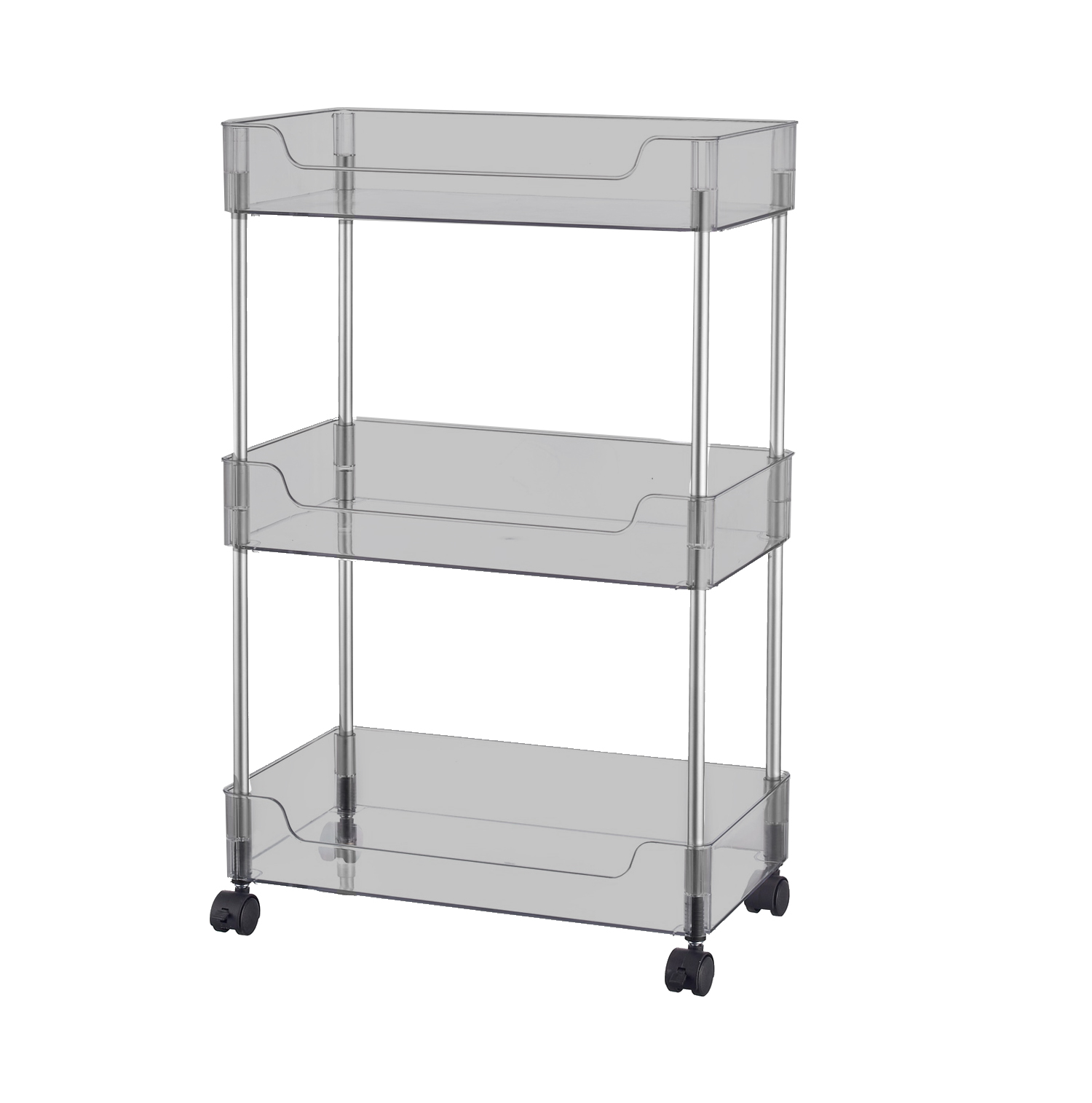 Wide Rolling Cart - Black (No Tools Required)