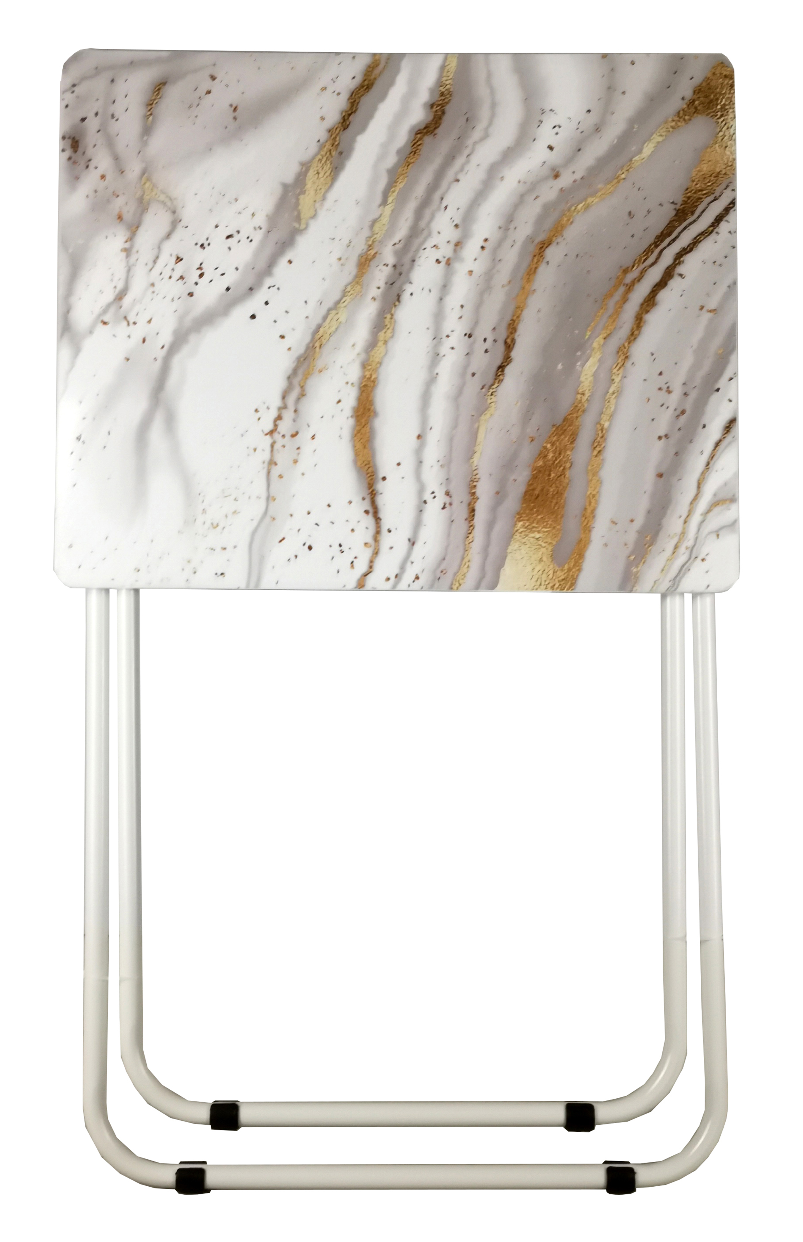 Folding Table - Gold Marble Finish
