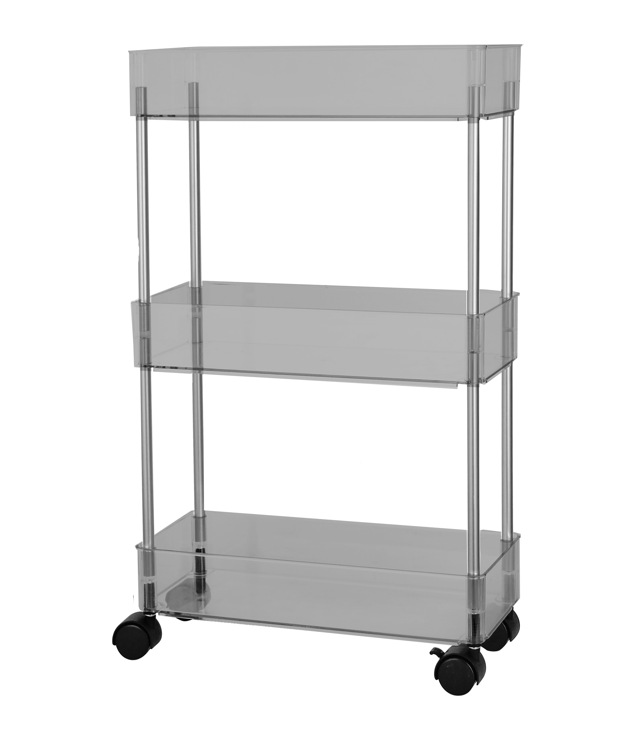 Slim Rolling Cart - Black (No Tools Required)