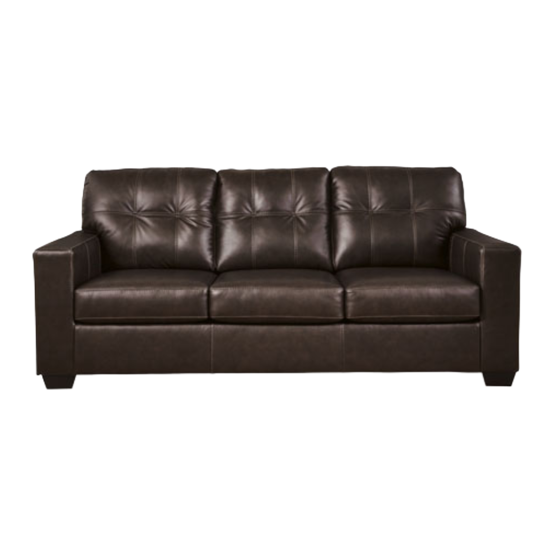 SOFA SANTORINE  LTH DARK BRN