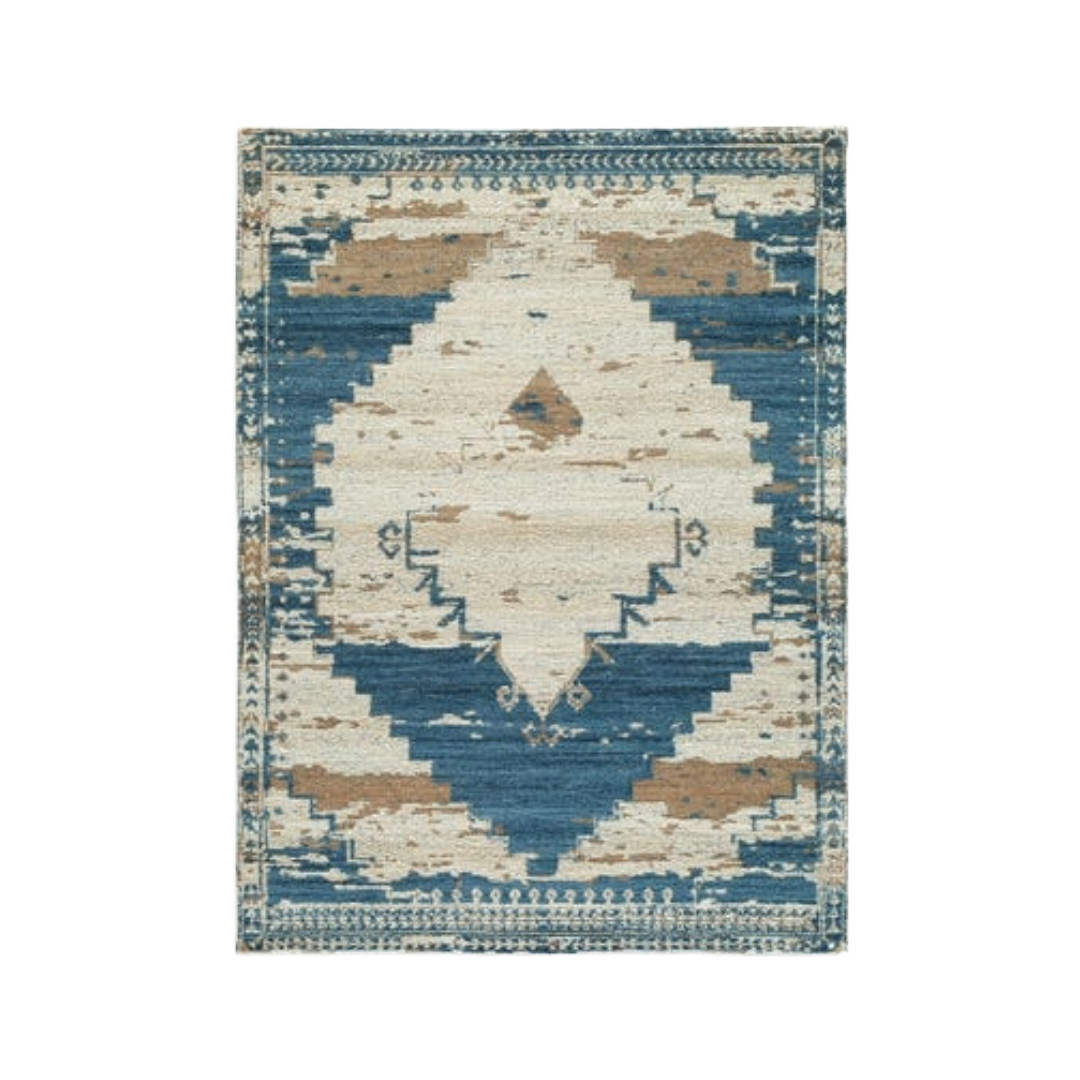 RUG LARGE VARNLER BLU/BRN/TAN