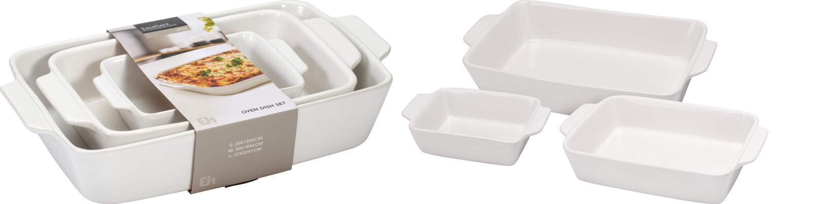 OVENDISH SET 3 PCS GRES
