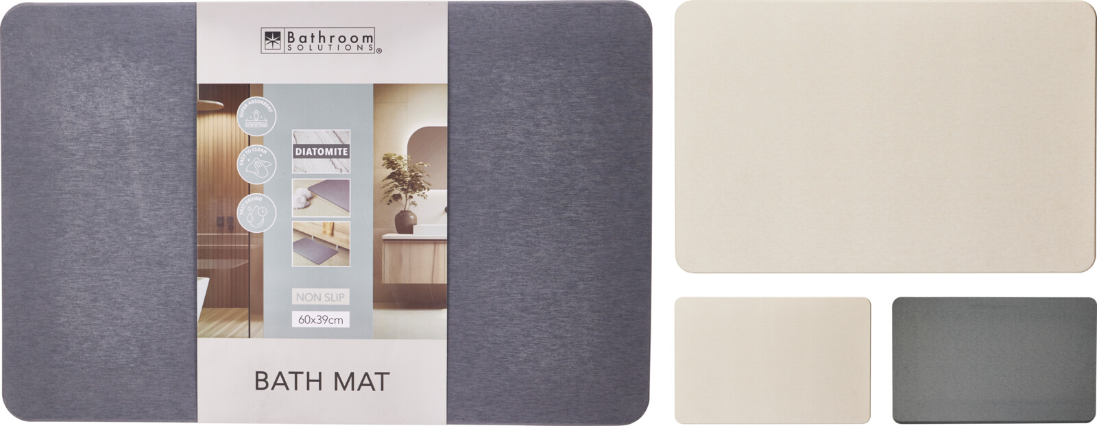 BATHROOM MAT DIATOMITE 2ASS CL