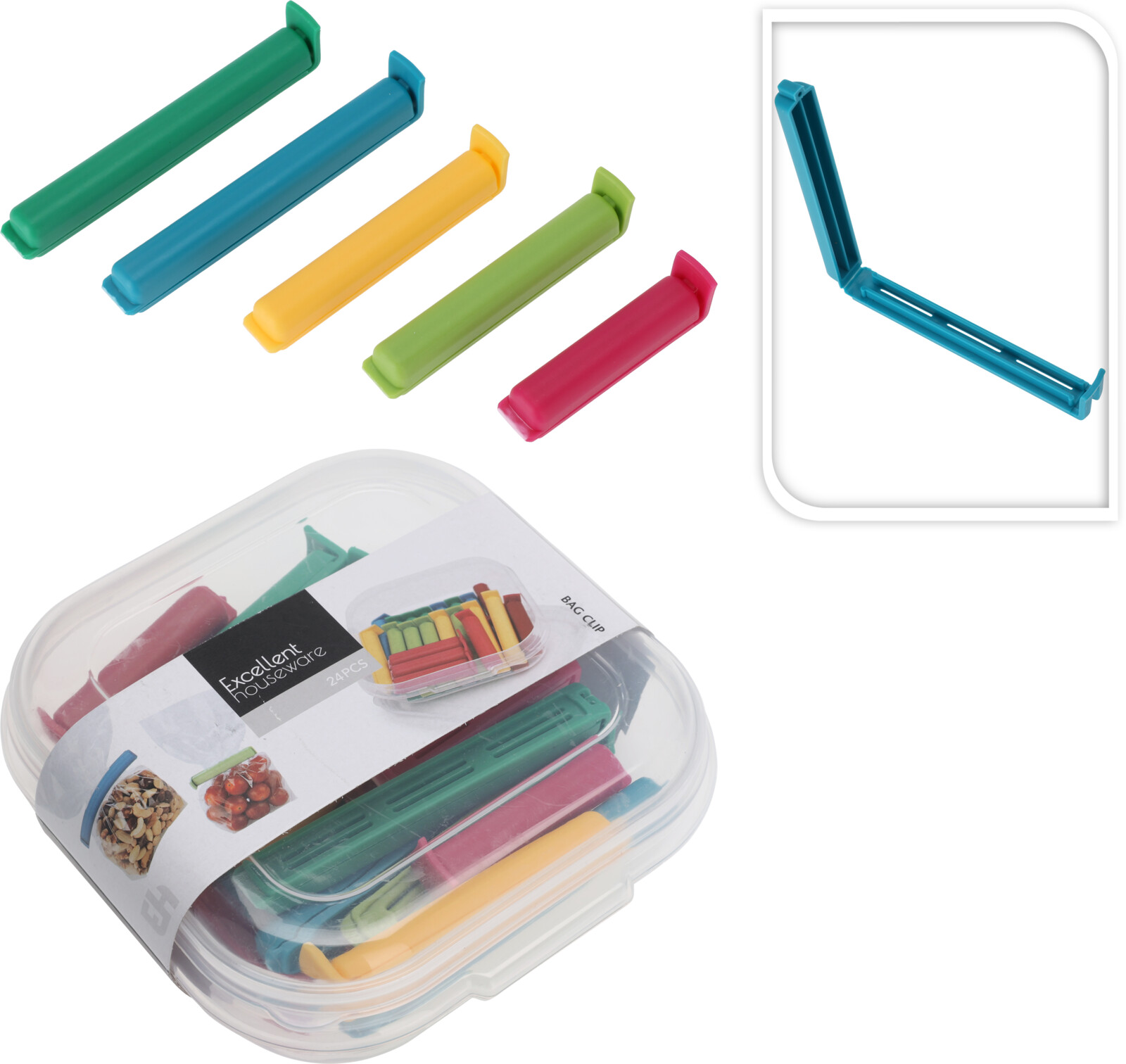 BAG CLIPS SET 24PCS