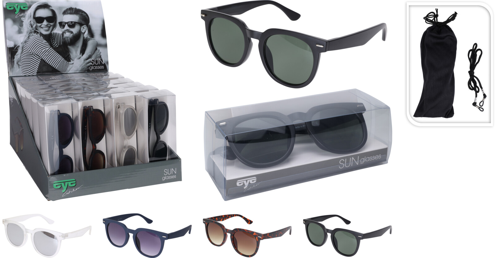 SUNGLASSES UNISEX 4ASS COLOURS
