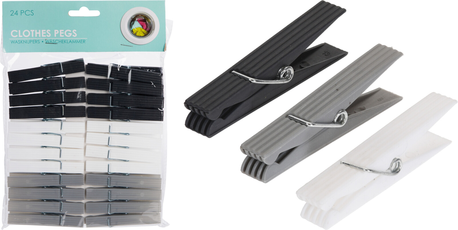 CLOTHES PEGS PP 78X11MM 24PCS