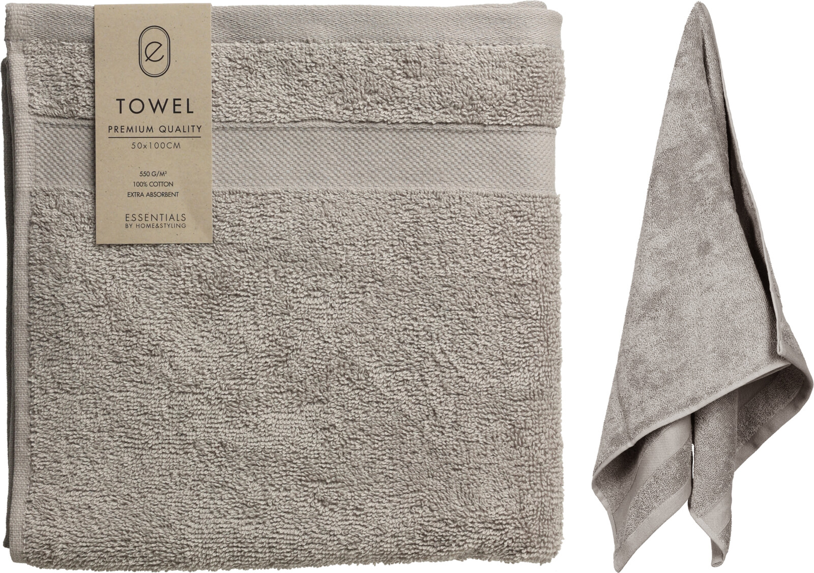 TOWEL 50X100CM LIGHT GREY
