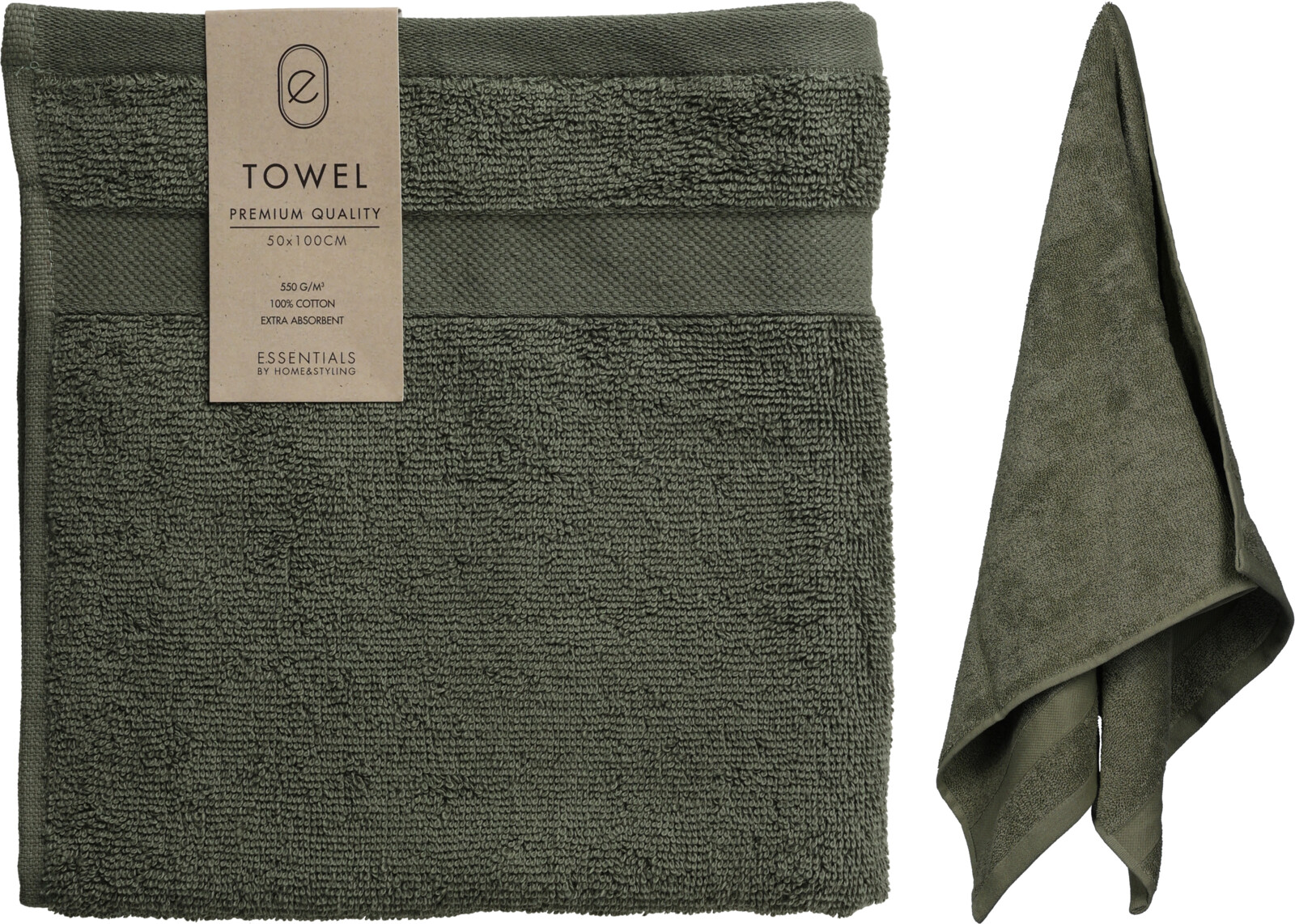TOWEL 50X100CM ARMY