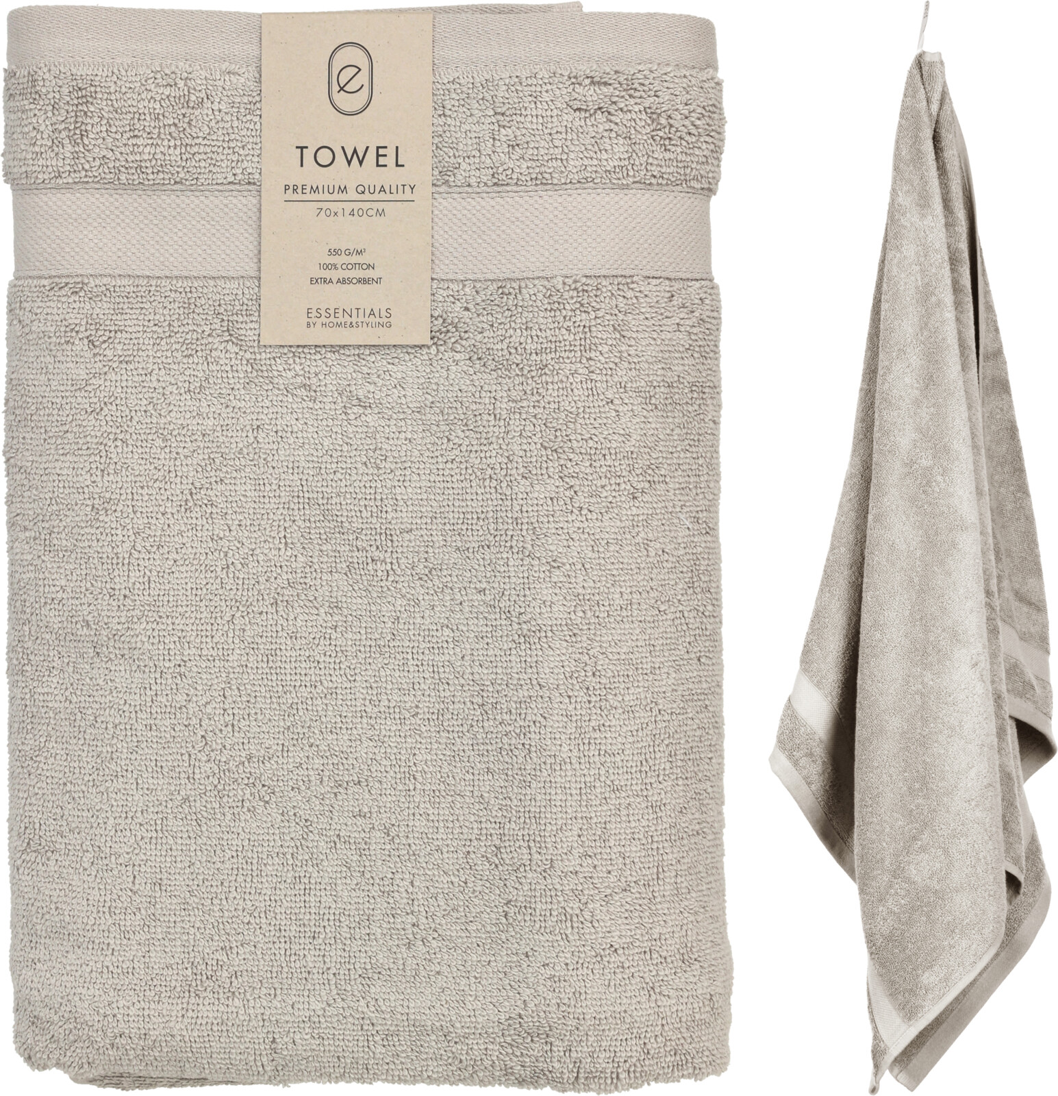 TOWEL 70X140CM LIGHT GREY