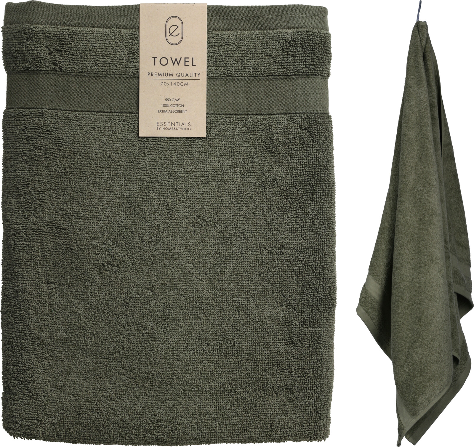 TOWEL 70X140CM ARMY