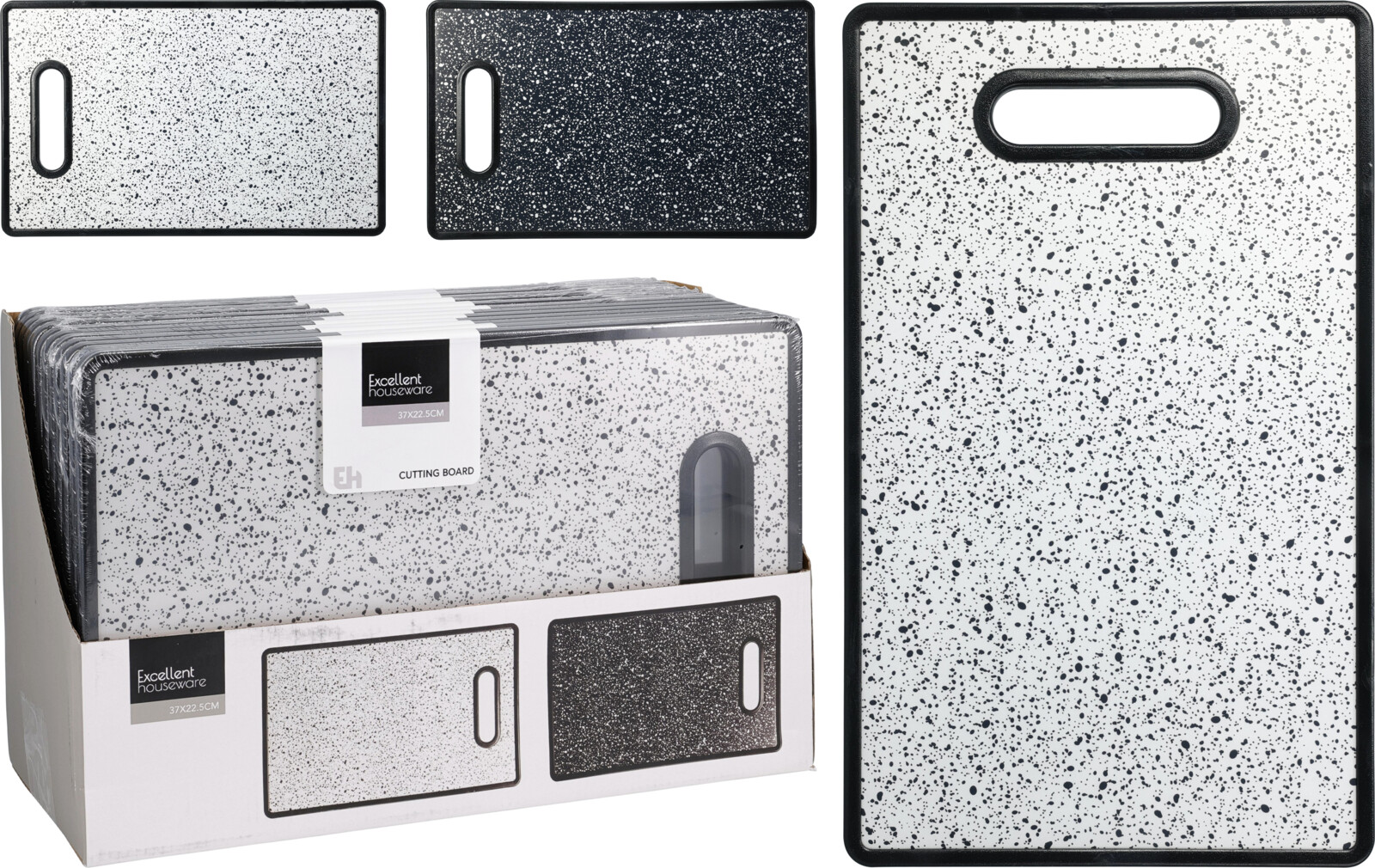 CUTTING BOARD PP MDF 2ASS DOTS