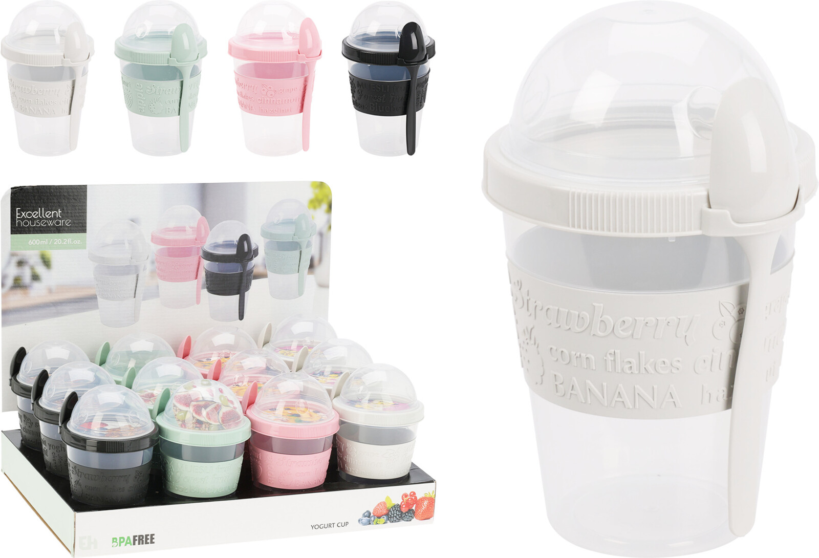 YOGHURT MUG PP 4ASS CLR