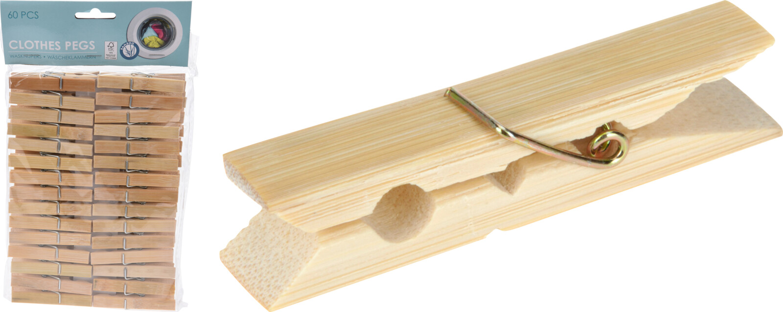 CLOTHES PEGS 60STS BAMBOO