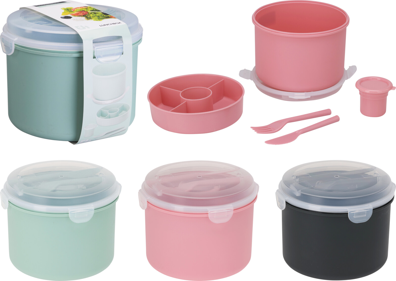 LUNCHBOX WITH DRESSING CUP 3AS