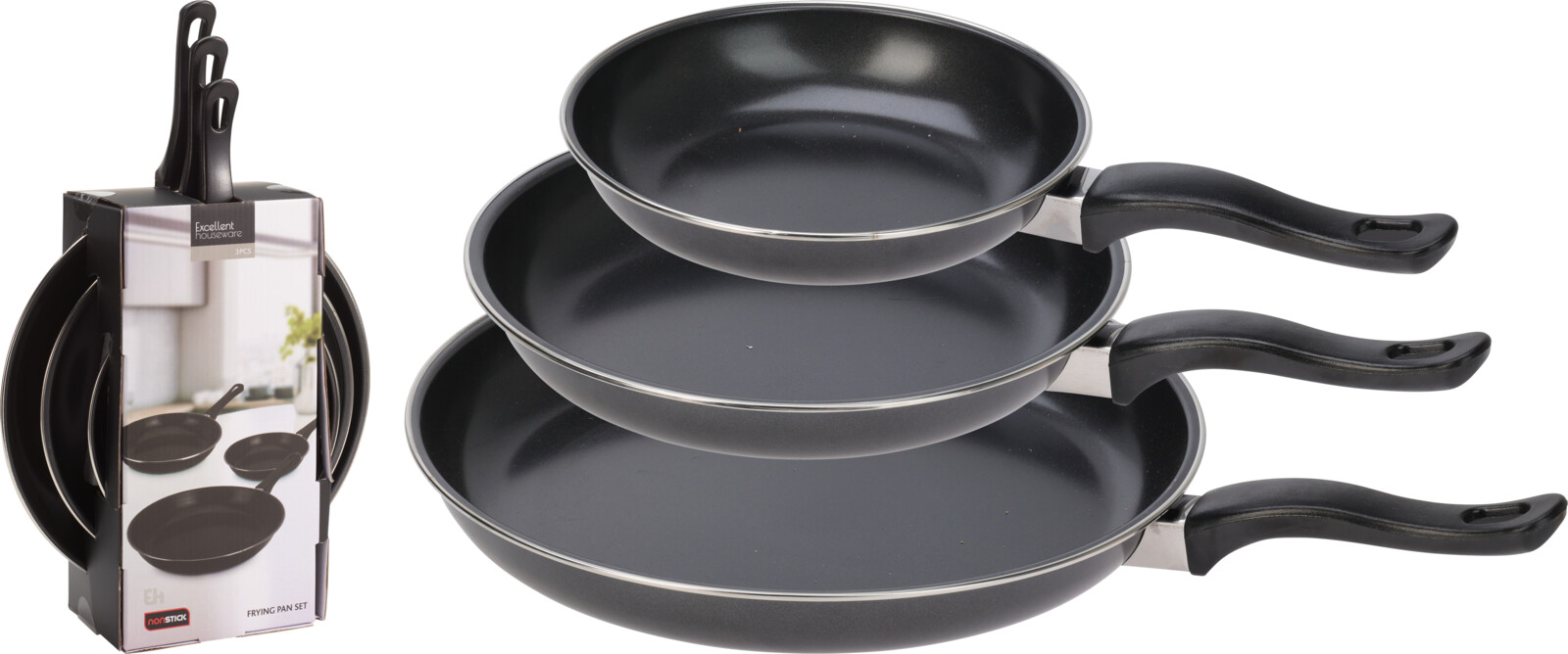 FRYING PAN SET 3 CARBON STEEL