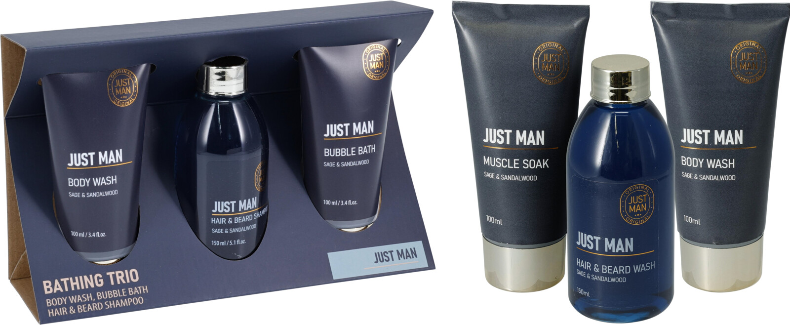 BATH SET 3PCS FOR MEN 22X13CM