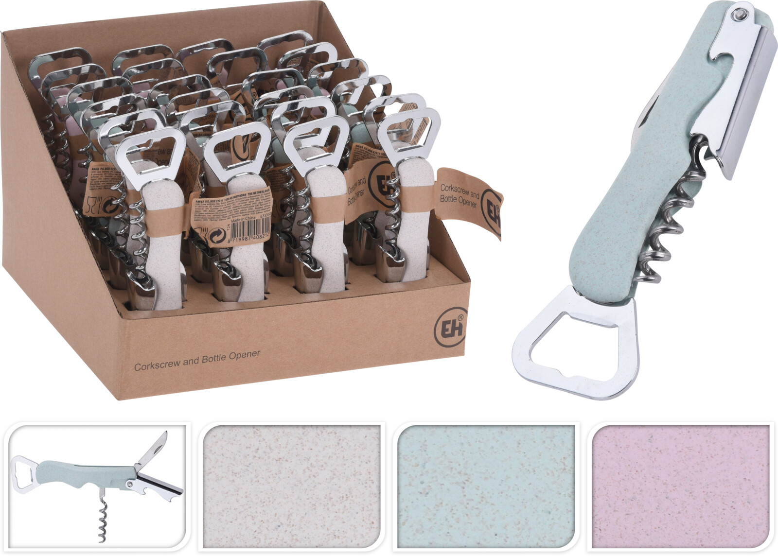CORKSCREW BOTTLE OPENER 3ASS