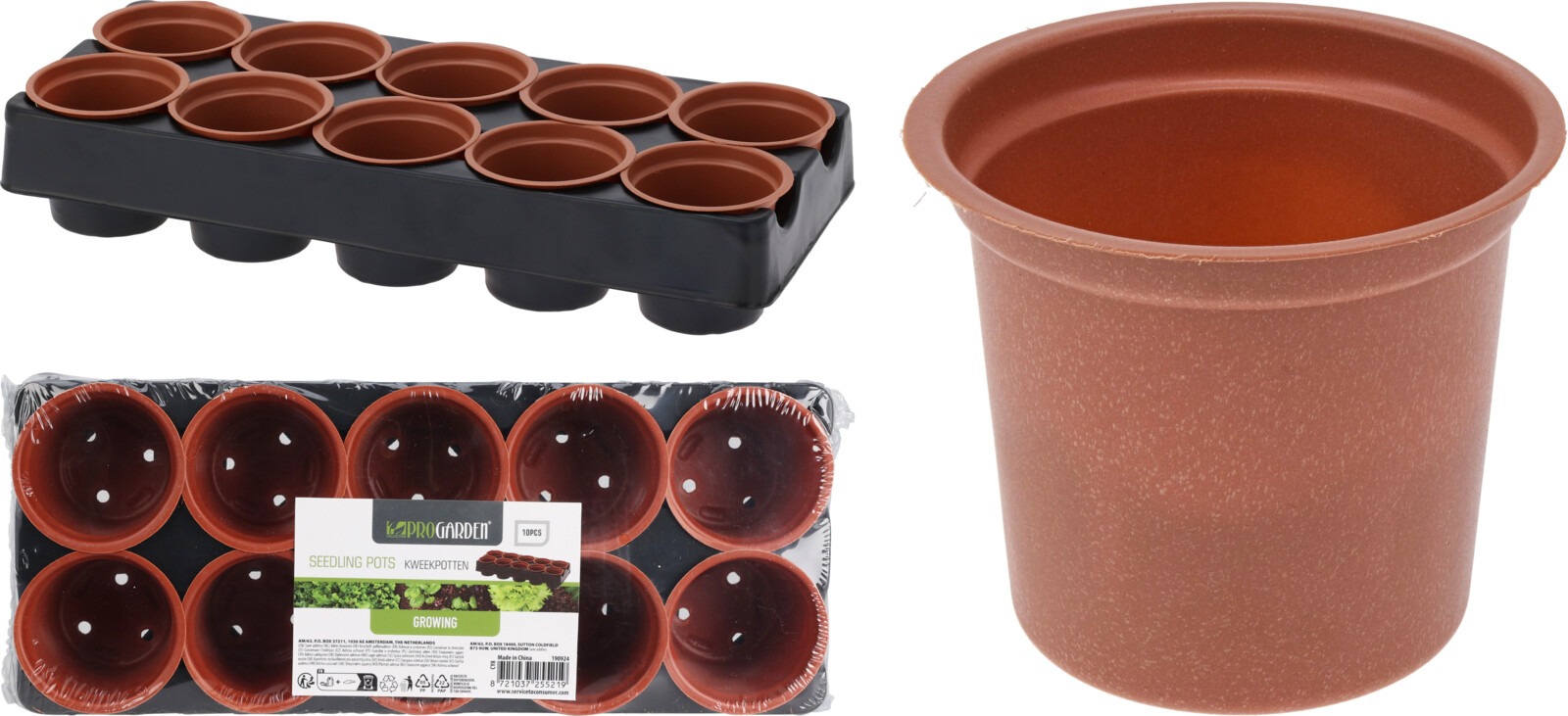 SEEDER POT SET 10PCS ON TRAY