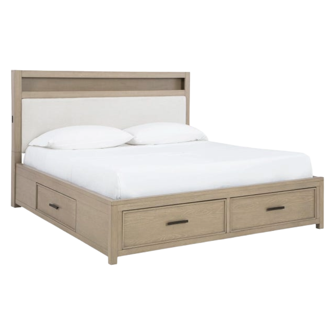 BED FRAME KING CALMORO GRAY *PS
