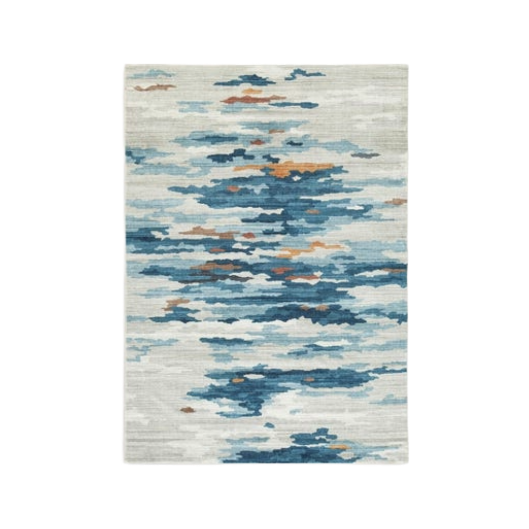 RUG LARGE VINLETT CRM/BLU/BRN