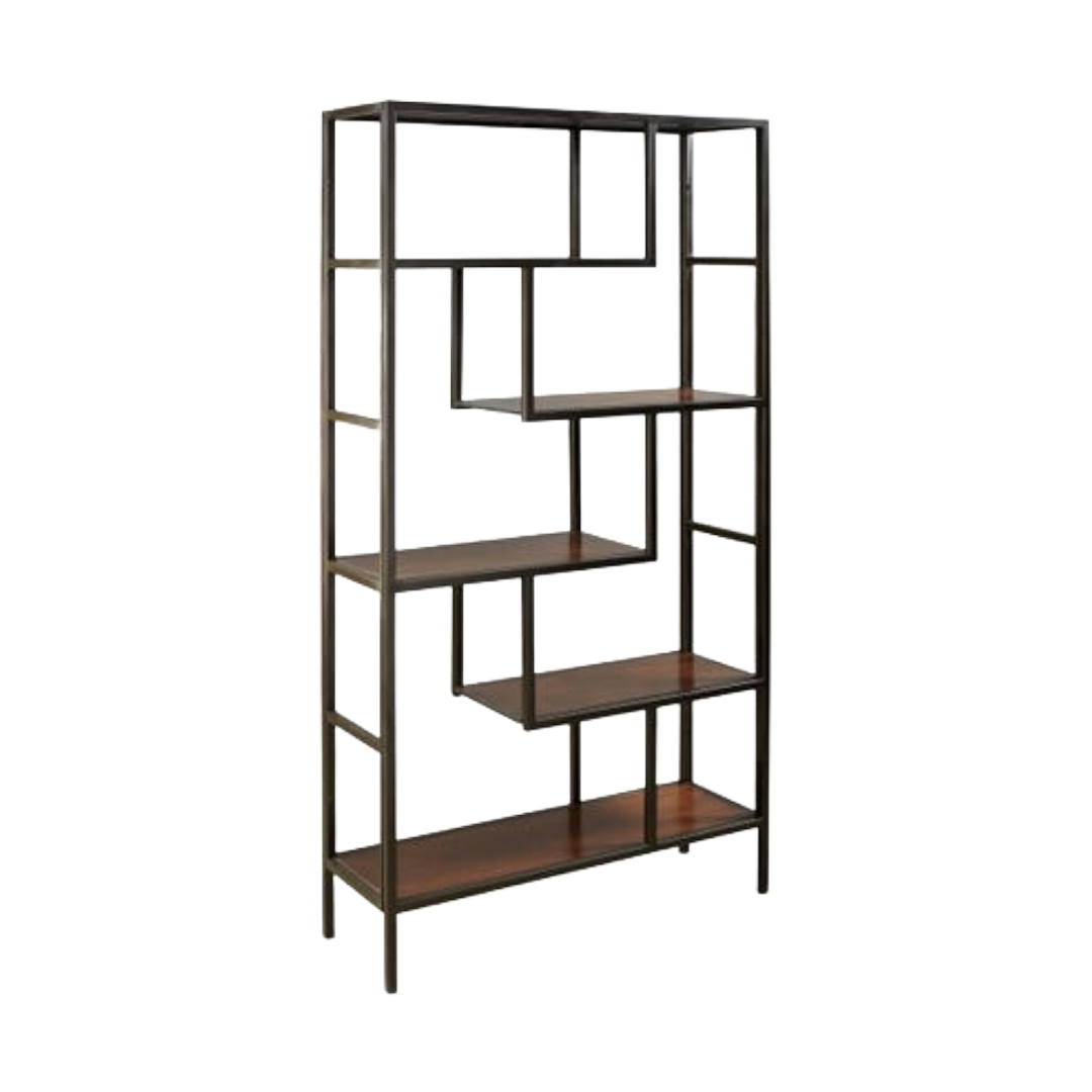 BOOKCASE 5 SHELF FRANKWELL BR/BK