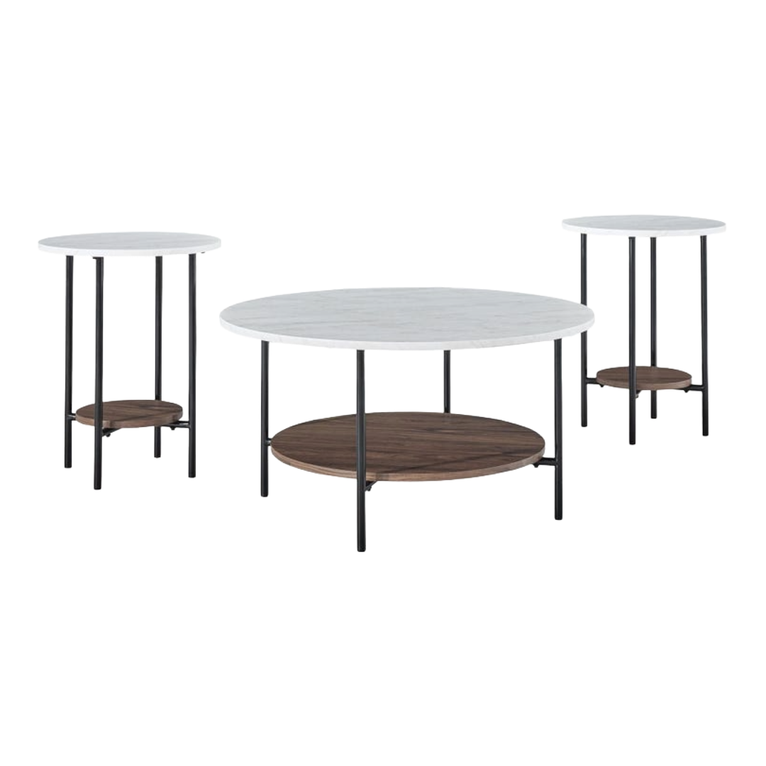 COFFEE TABLE 3PC WRENWICH BR/BK