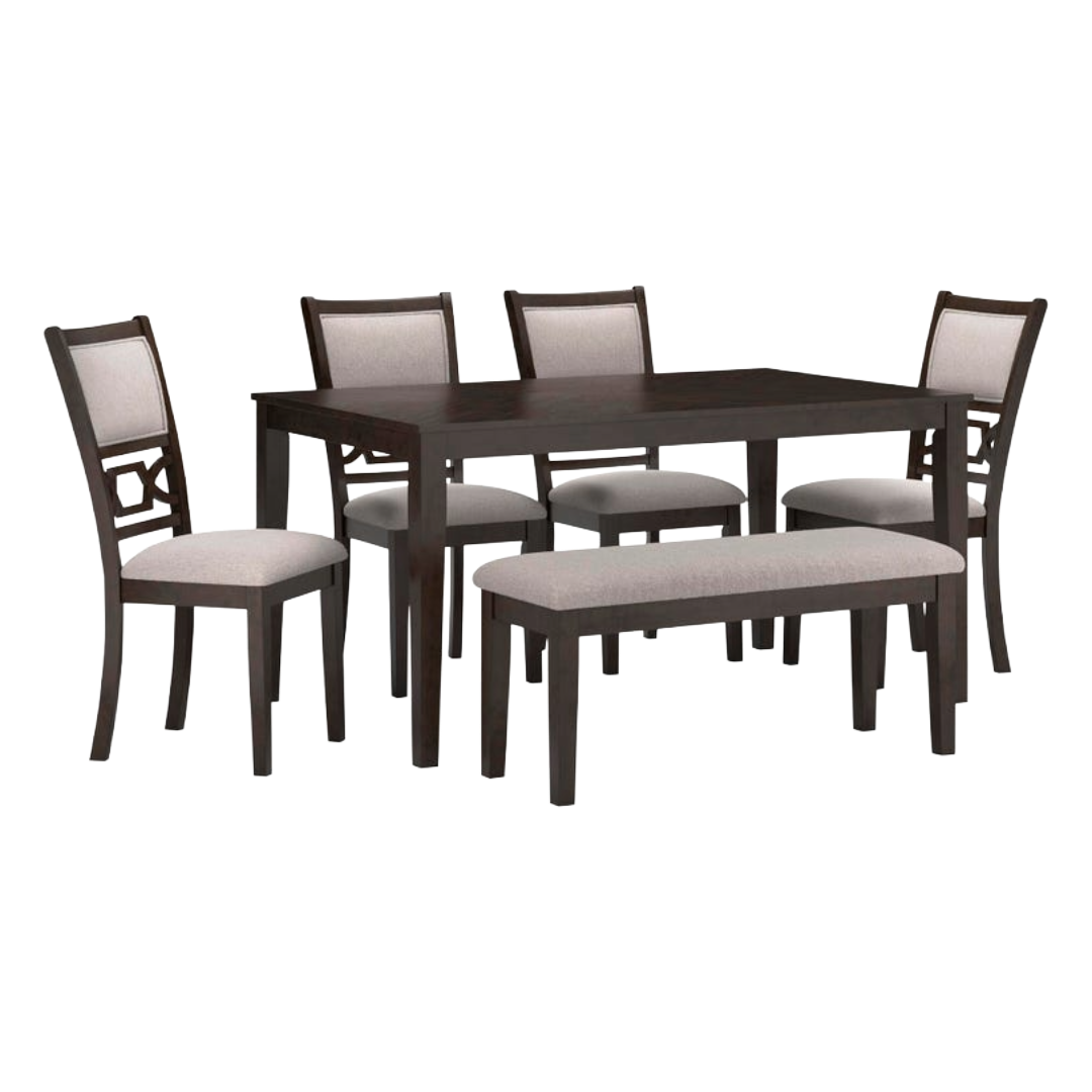 DINING SET W/4CHR+BENCH LNGWS*PS