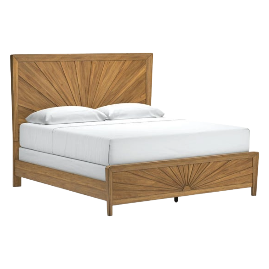 BED FRAME KING TAKSTON L.BRWN *P