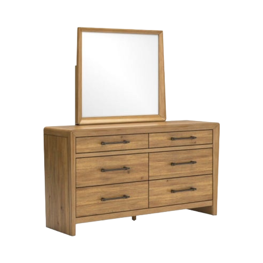DRESSER W/MIRROR TAKSTON BRN *PS