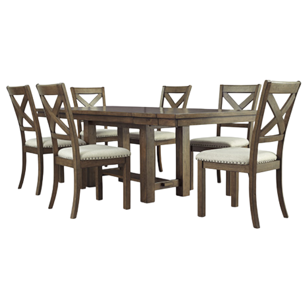 DINING SET W/6CHRS MORIVILLE BEI