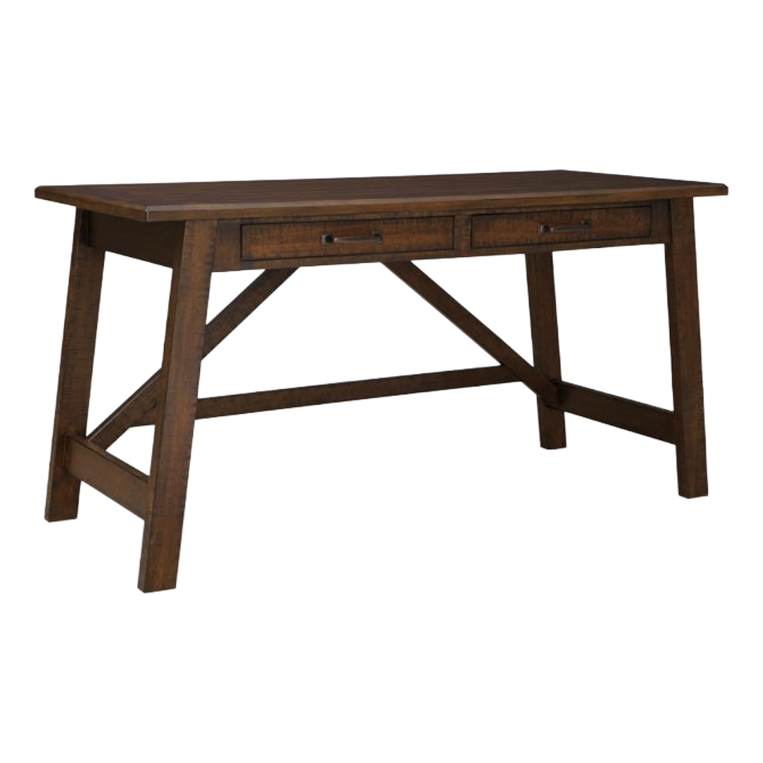 OFFICE DESK BALDRIDGE RUSTC BRWN