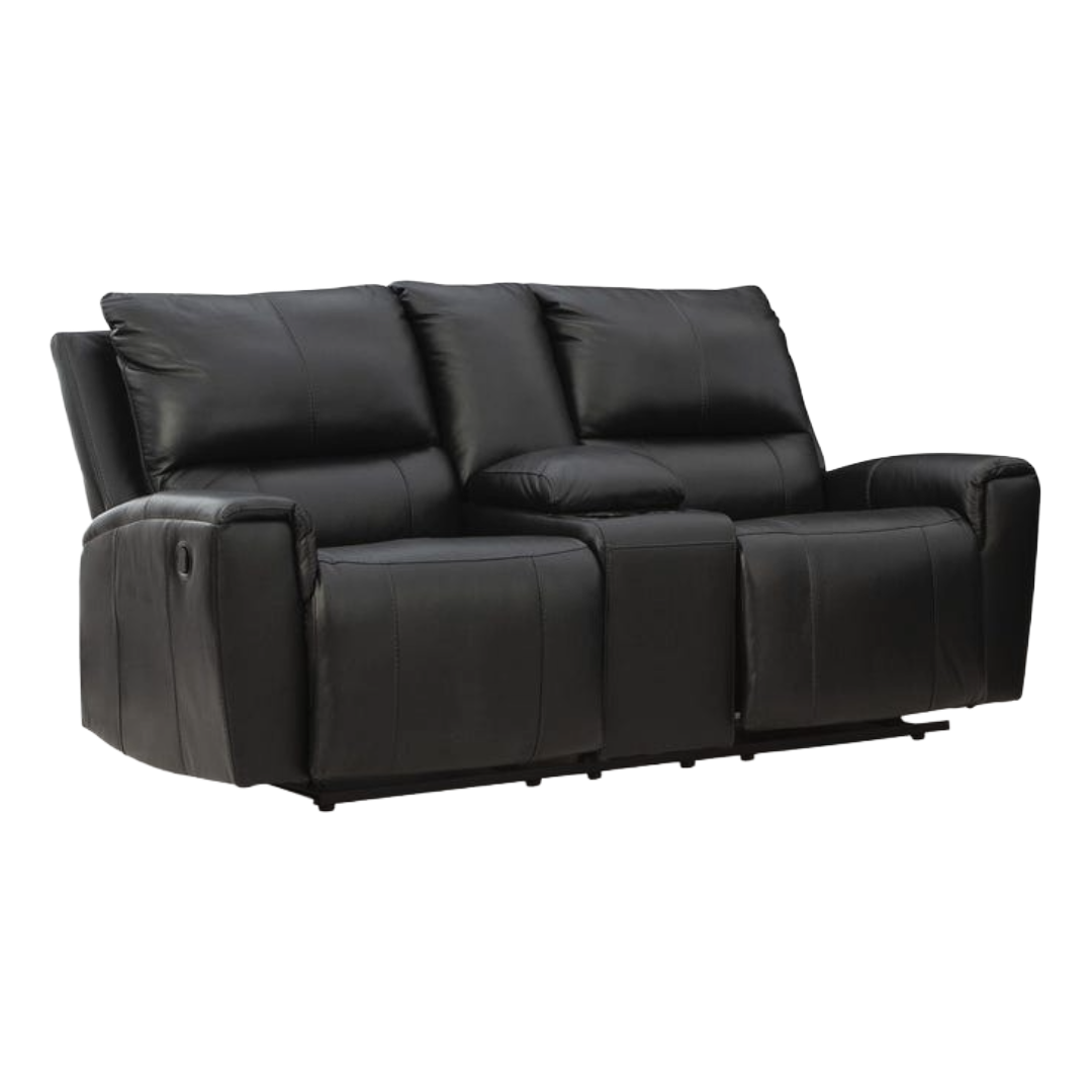 LOVESEAT RCLNE W/CNSLE DNMRE LTH