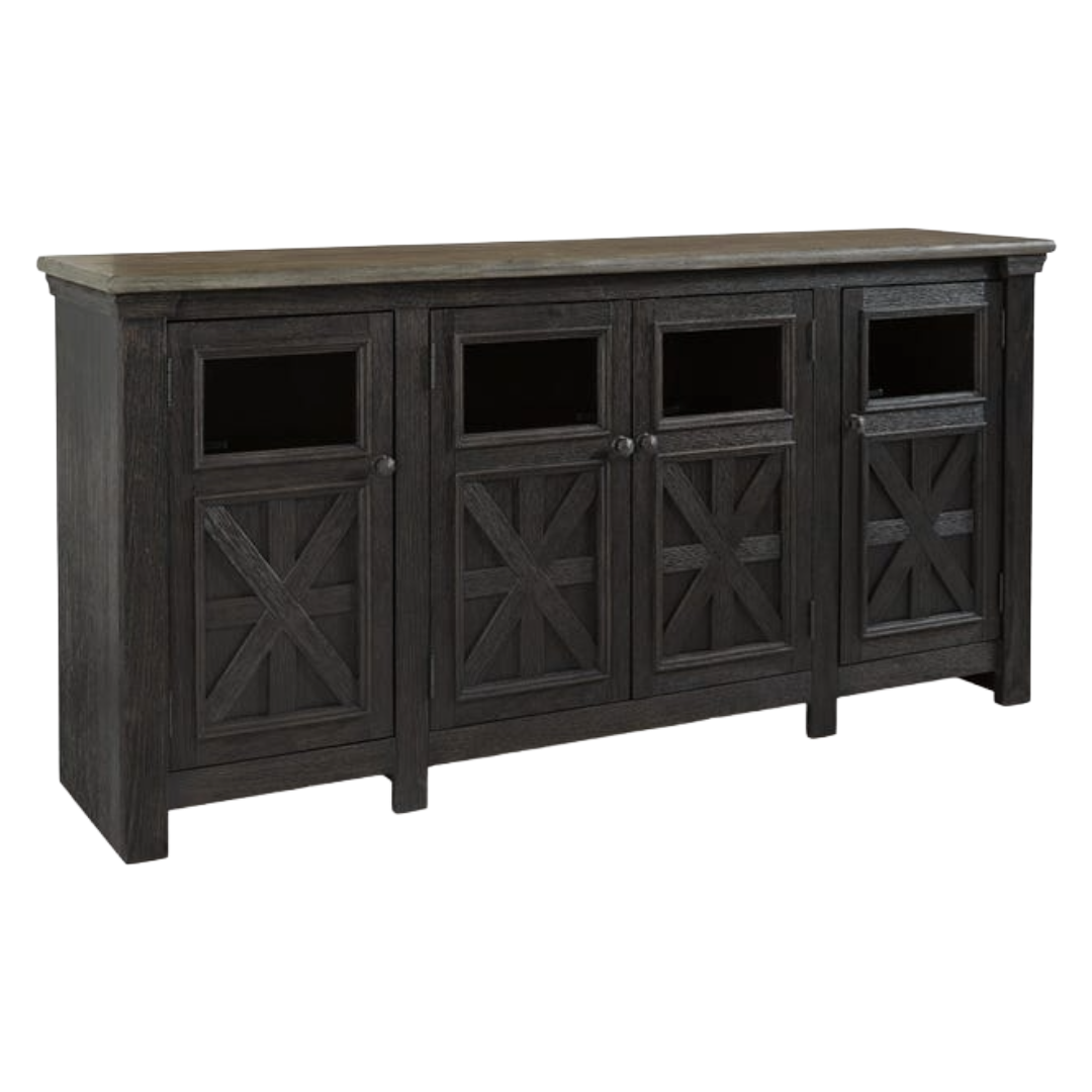 TV STAND 74"TYLER CREEK BLK/GRY