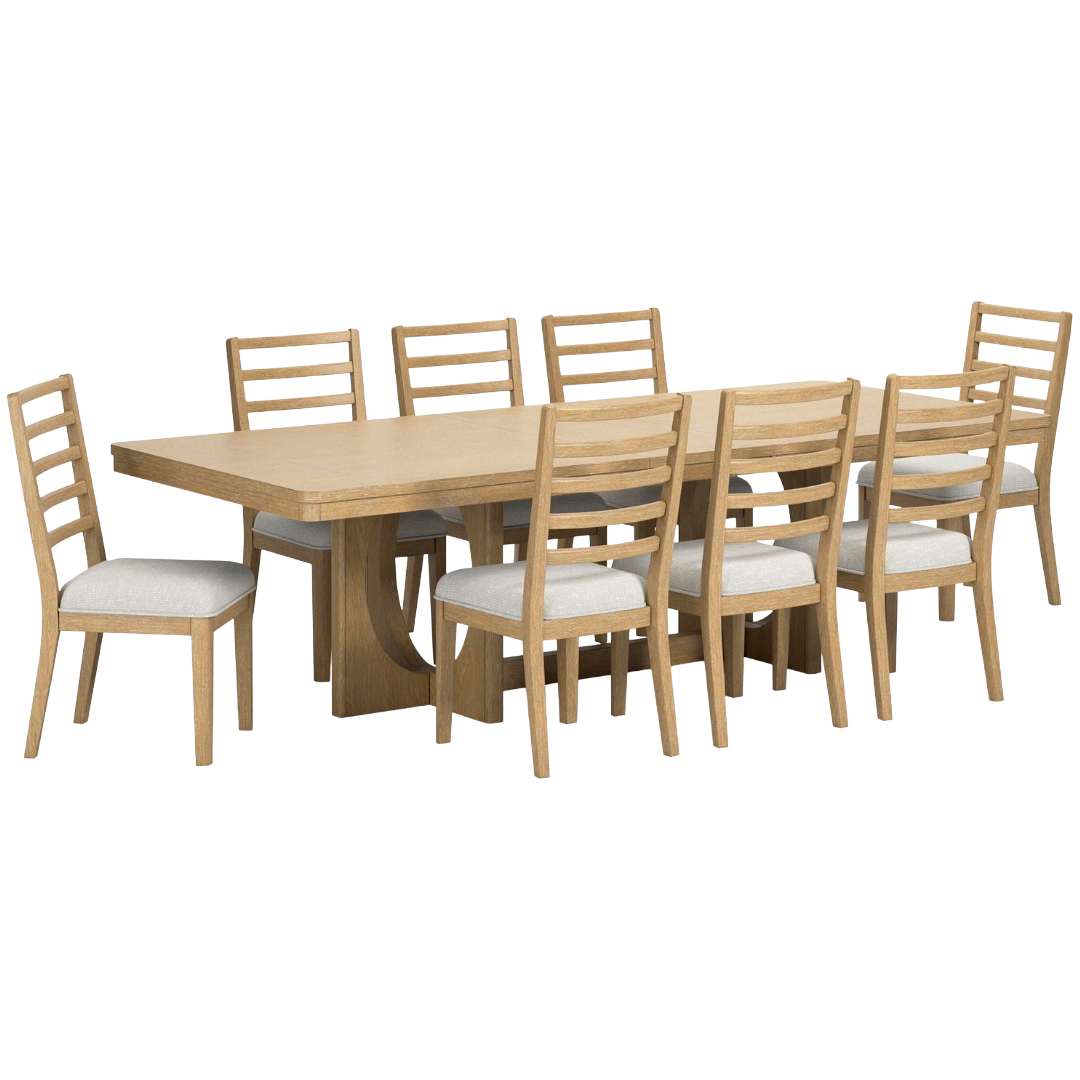 DINING SET W/8CHRS RENCOT BR *PS