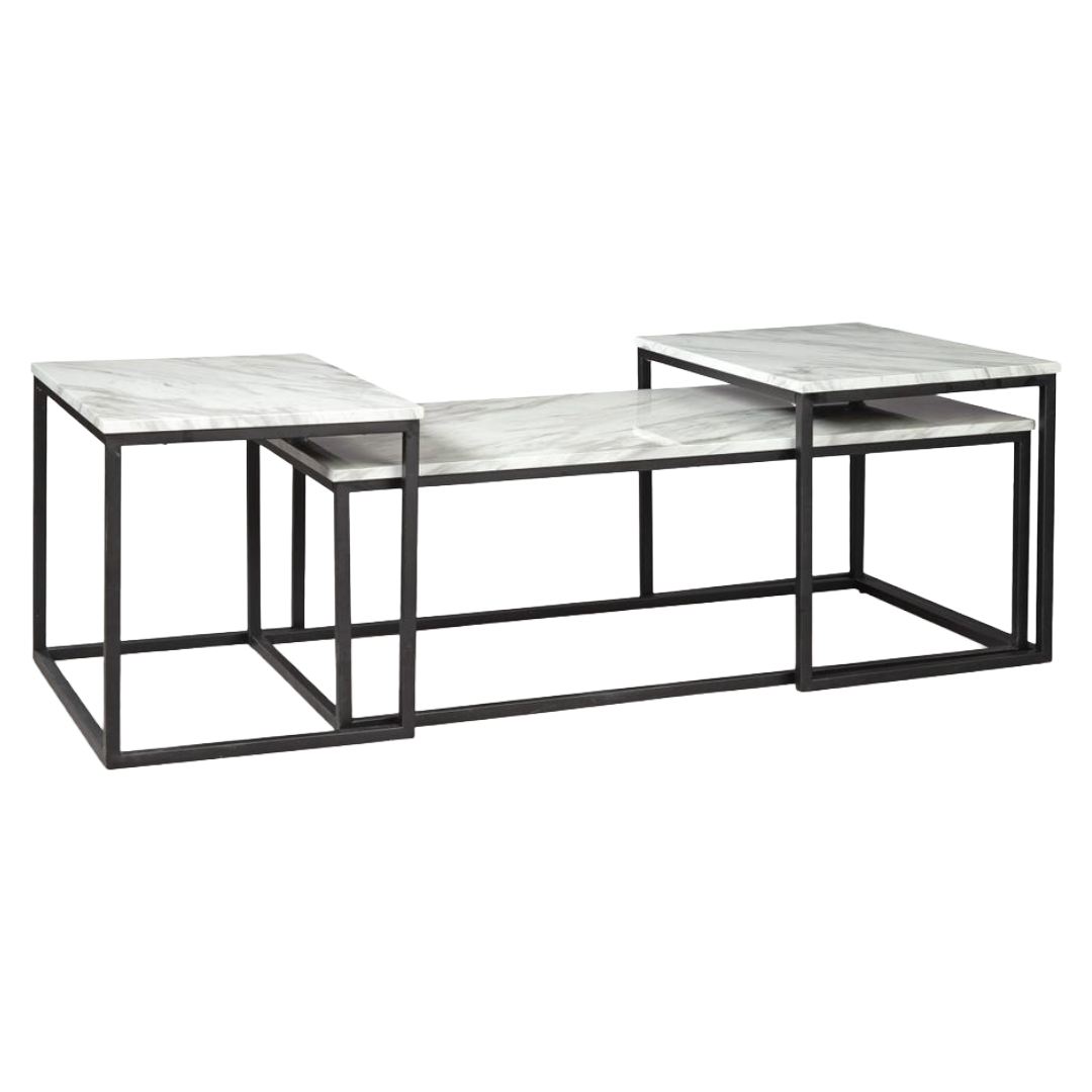 COFFEE TABLE 3PC DONESTA GY/BK*P