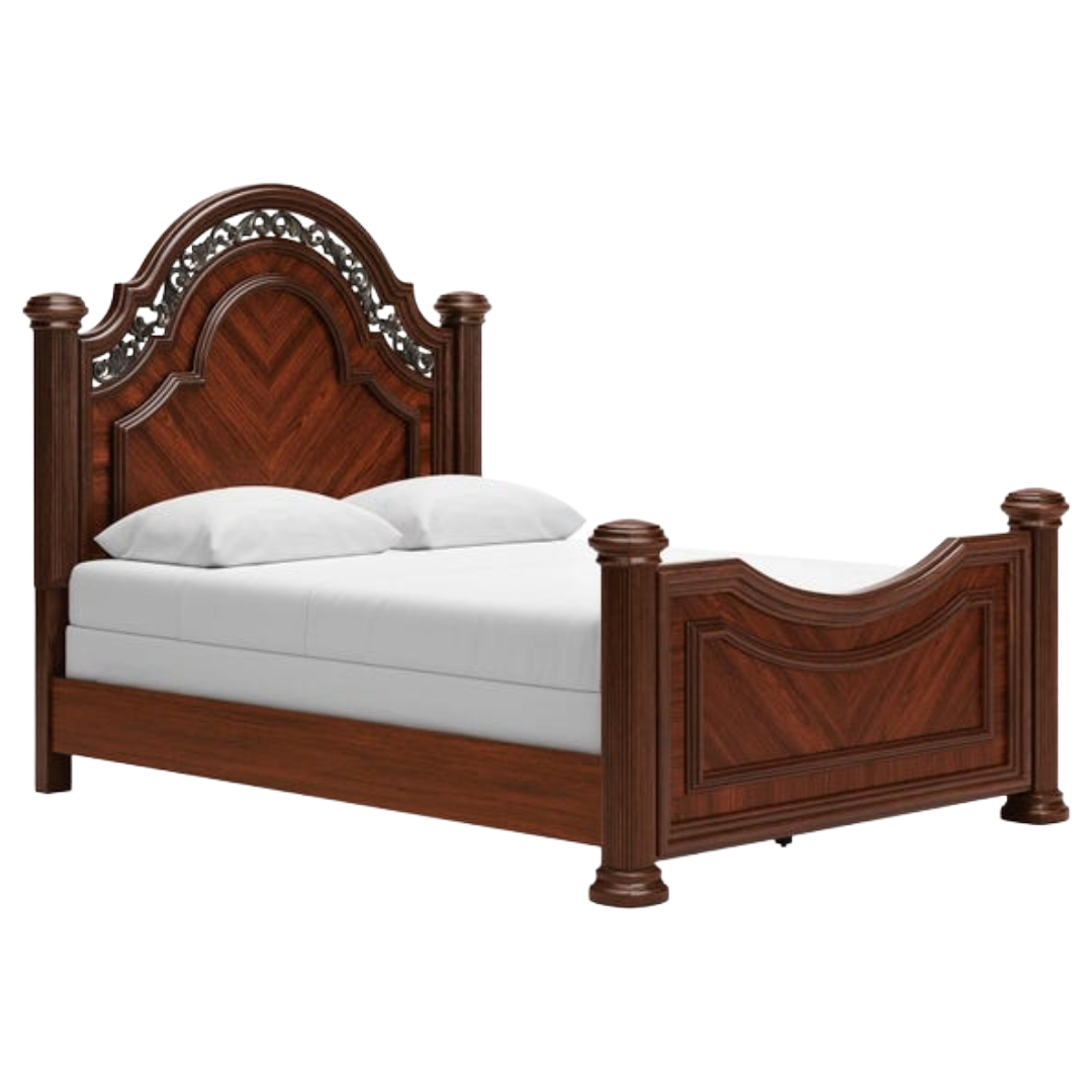 BED FRAME QUEEN LAVINTON BROWN