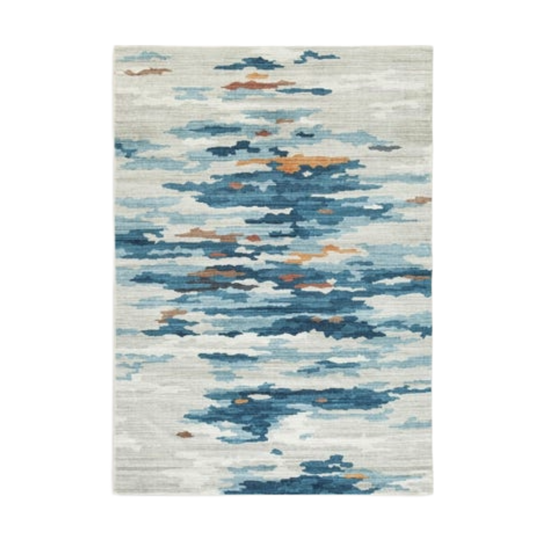 RUG MEDIUM VINLETT CRM/BLU/BRN