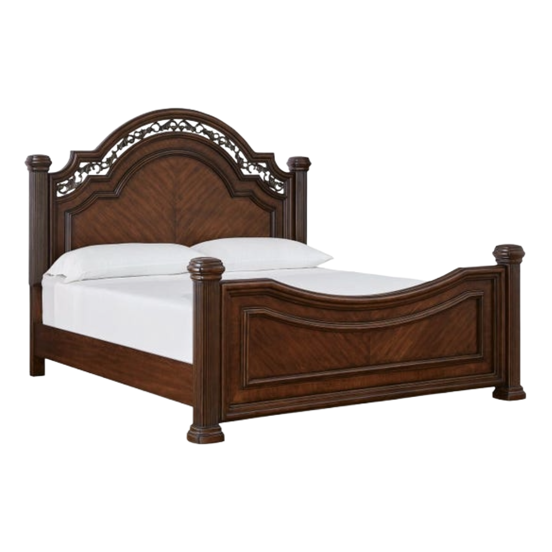 BED FRAME KING LAVINTON BROWN